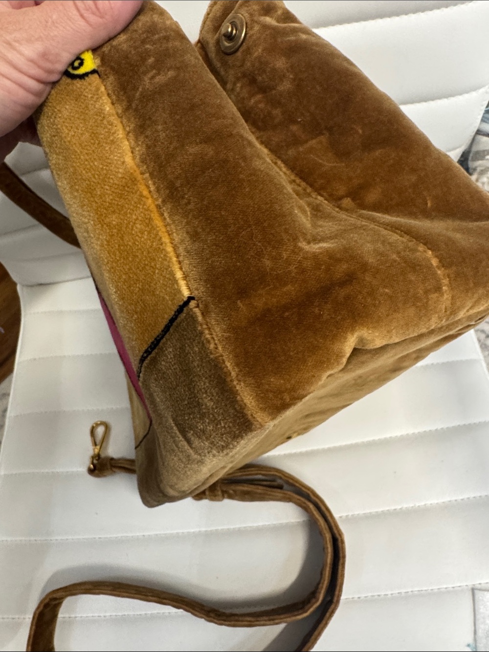 Prada Cahier brown velvet handbag - Picture 9 of 10